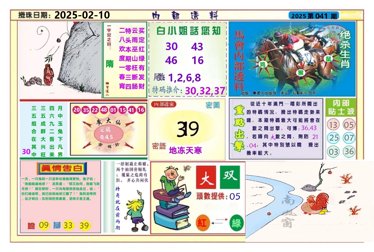 澳门内部透料A 第41期