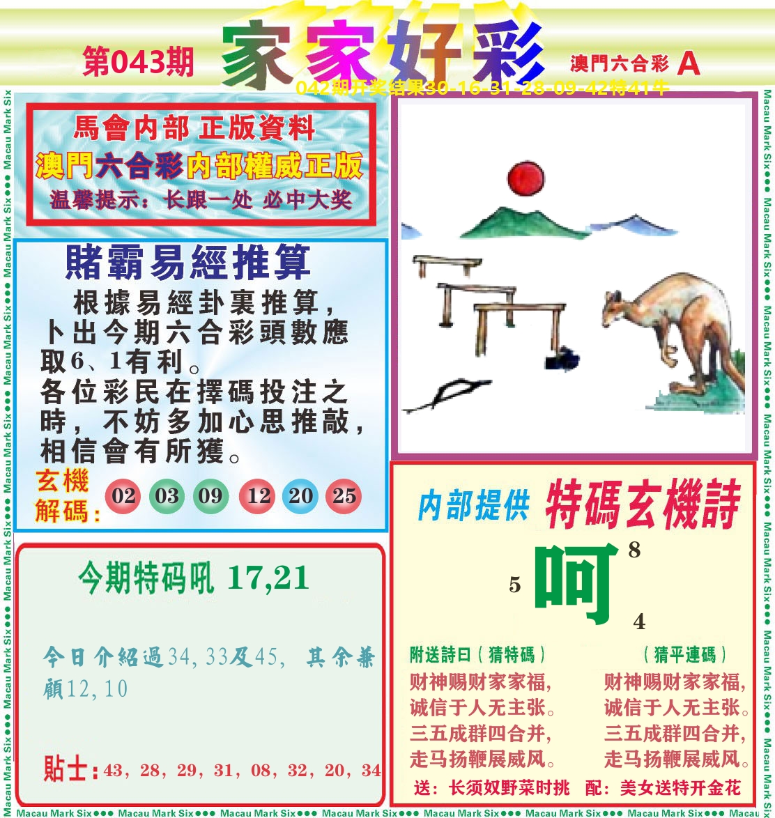 家家好彩A 第43期