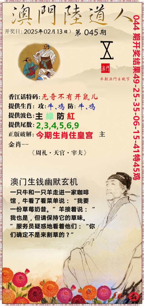 澳门陆道人 第45期