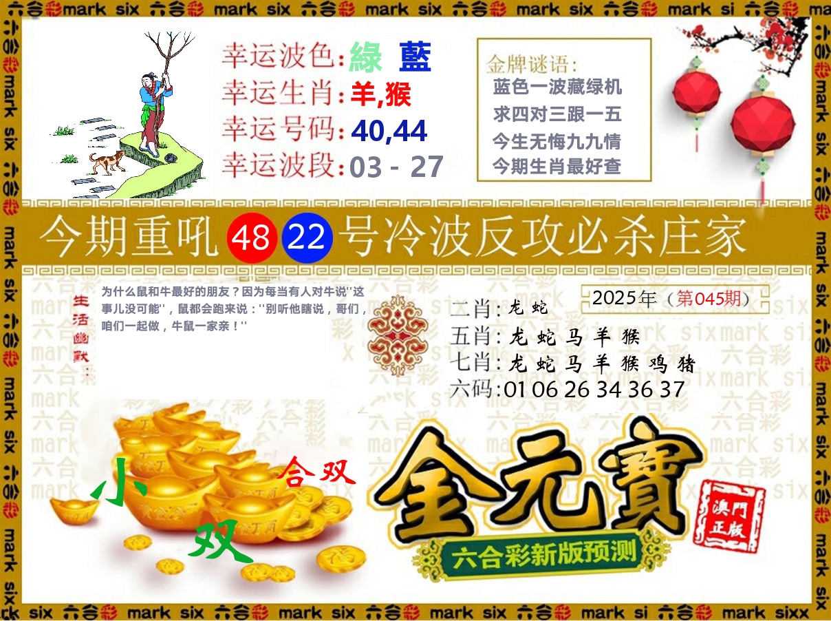 金元宝 第45期