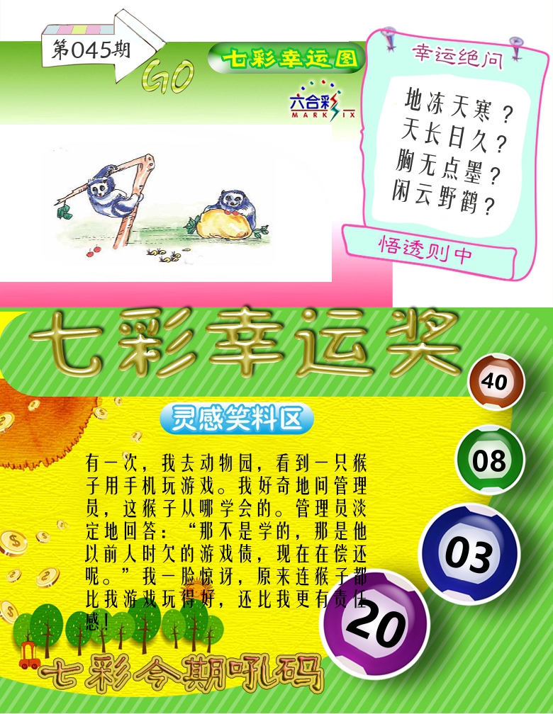 七彩幸运奖 第45期