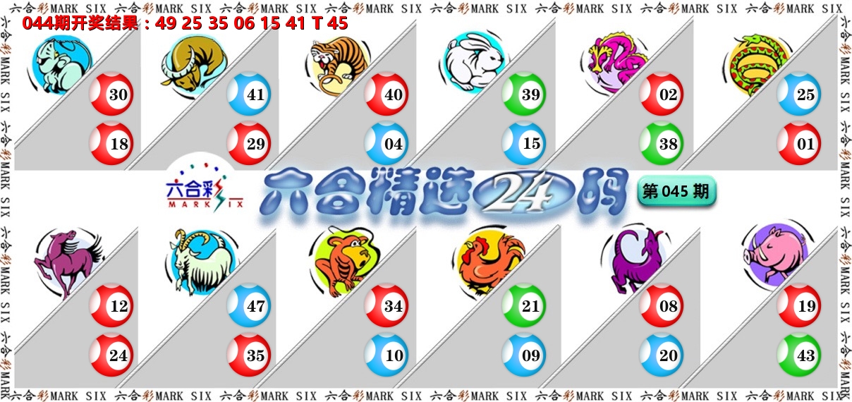 六合精选24码 第45期