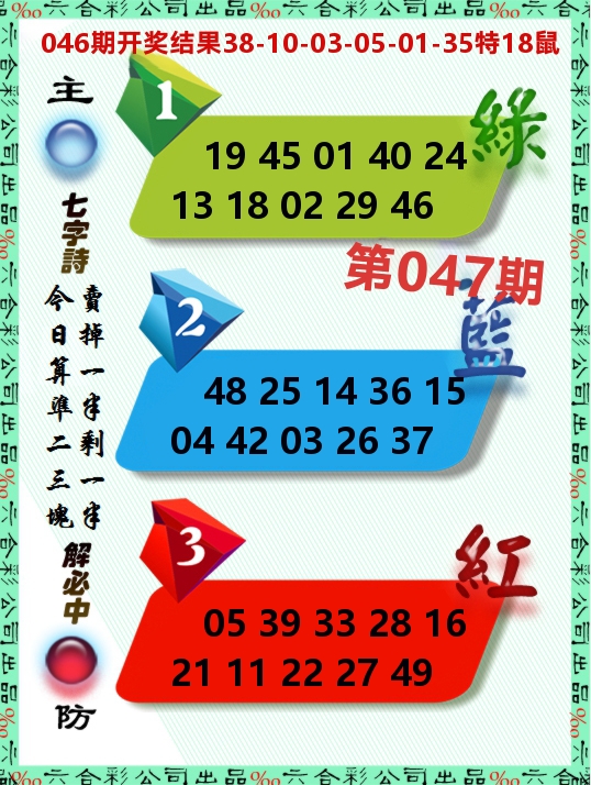 三波十码 第47期