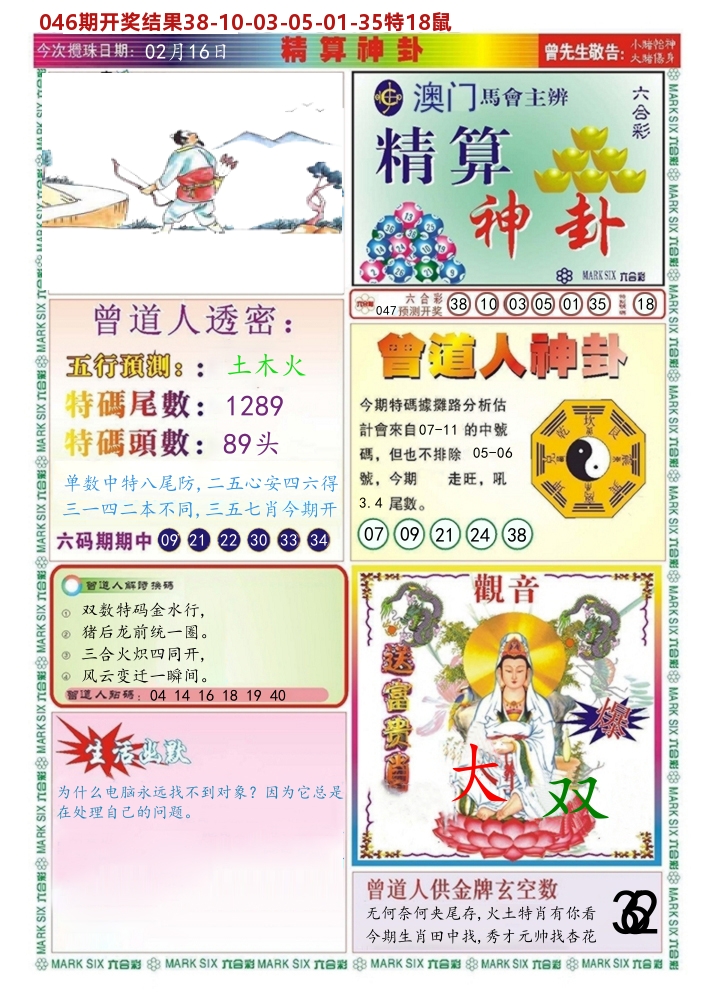 澳门精算神卦 第47期