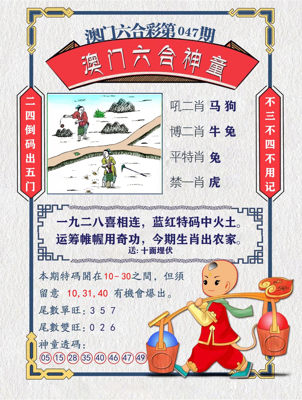 六合神童 第47期