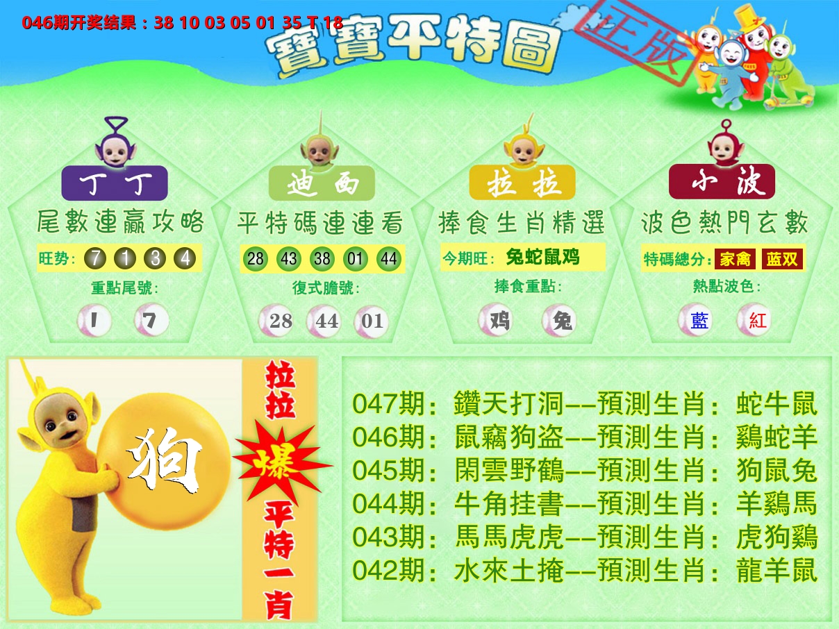 天线宝宝平特图 第47期