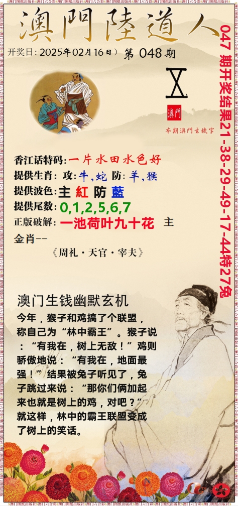 澳门陆道人 第48期