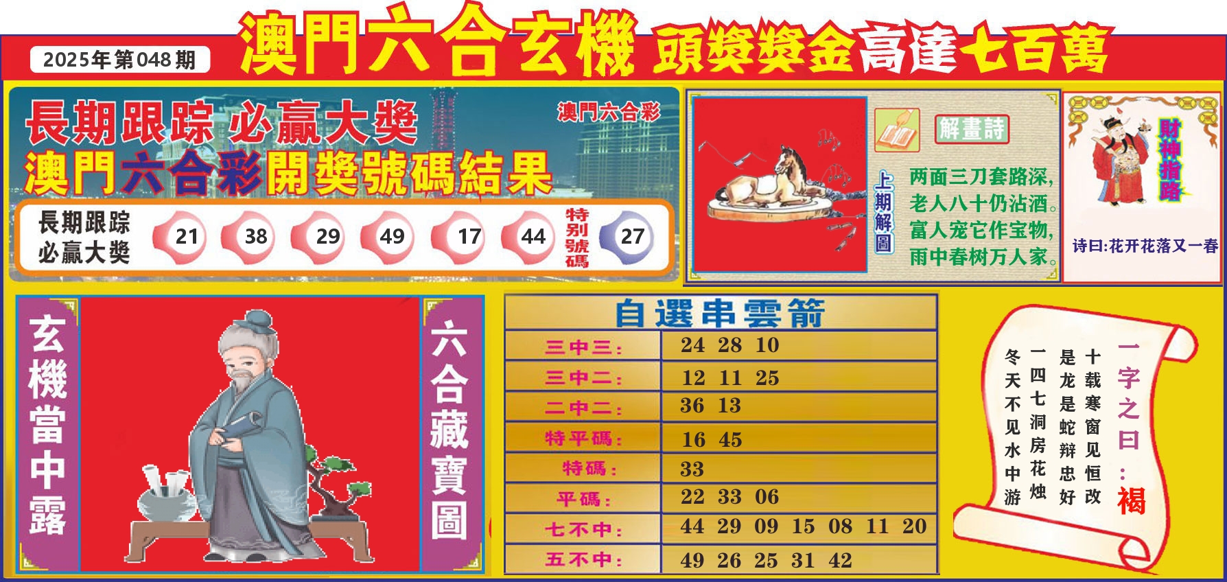 七星彩图C 第48期