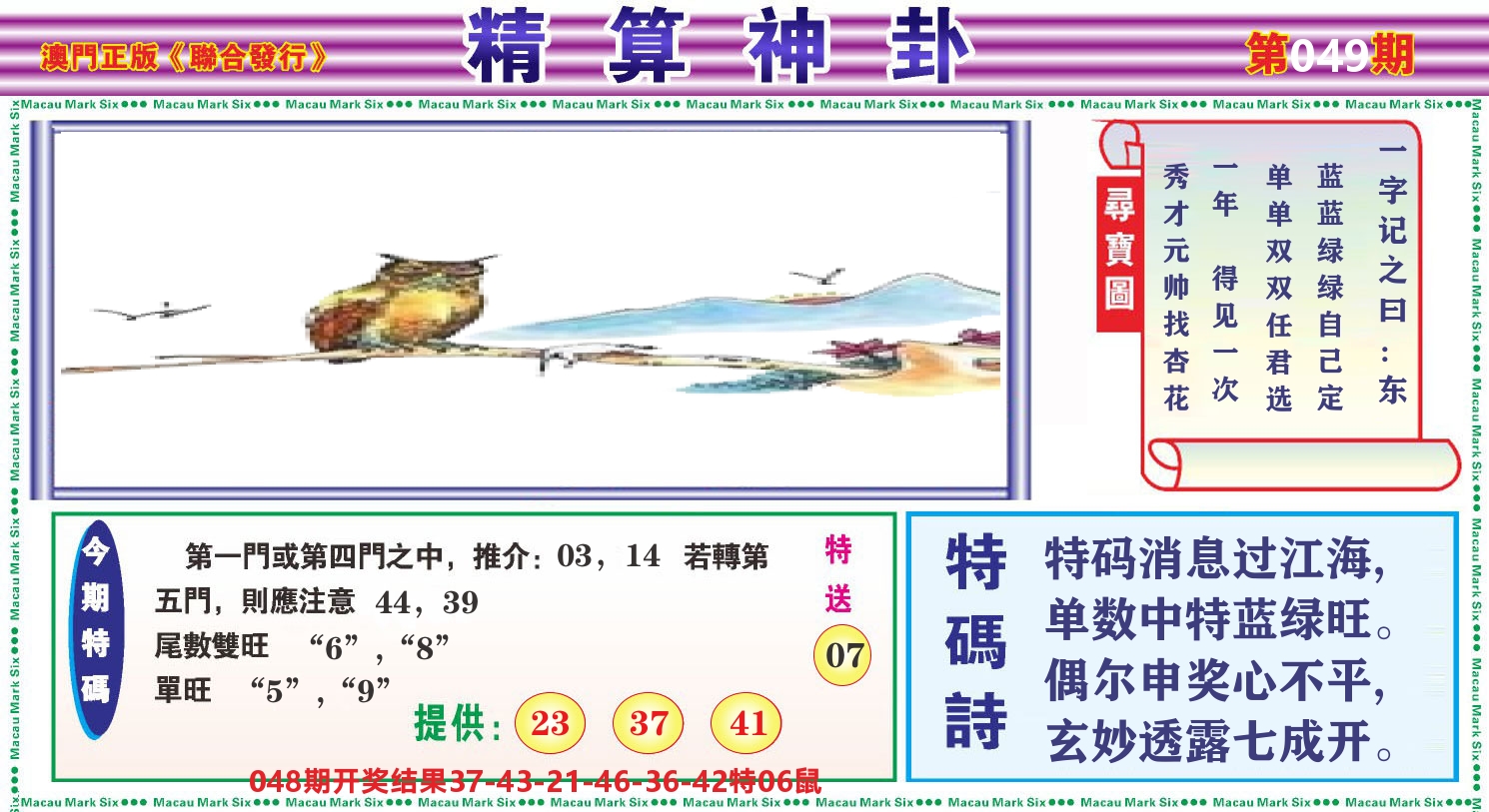 粤彩联盟F 第49期