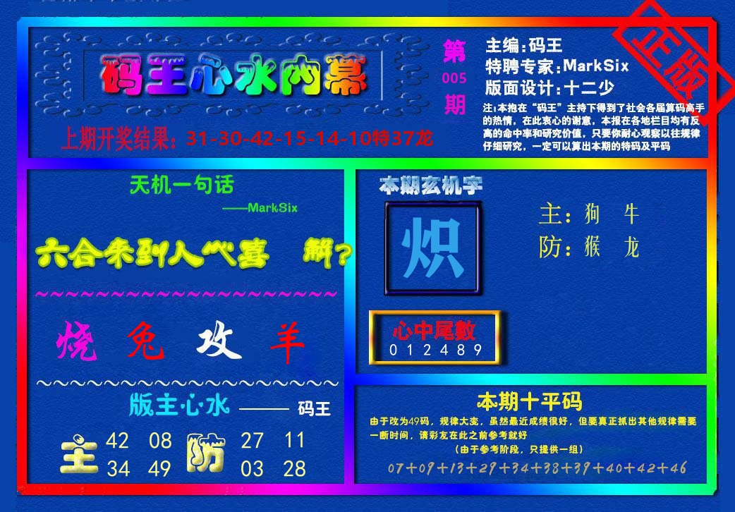 码王心水内幕 第5期