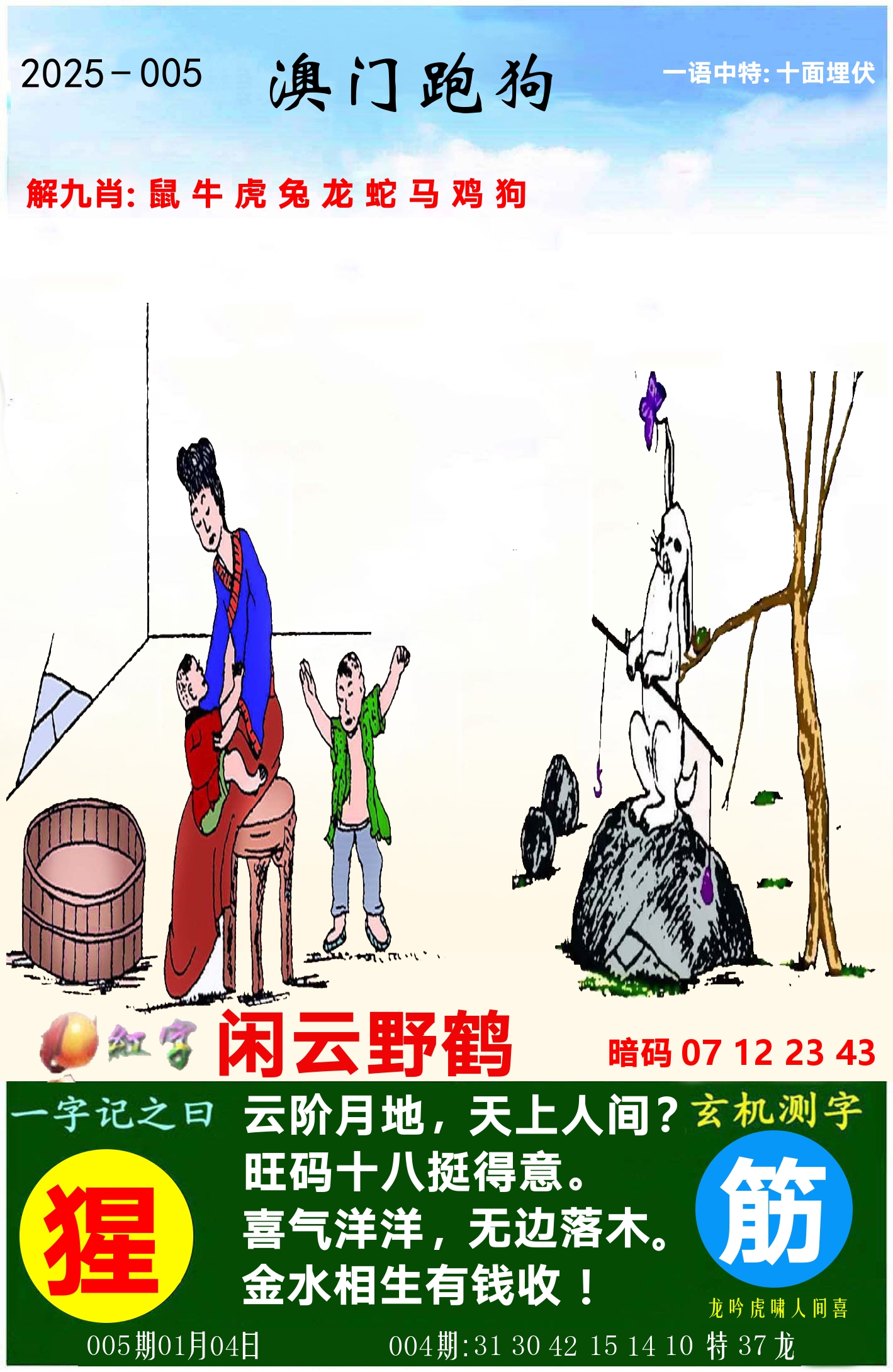 澳门跑狗图 第5期