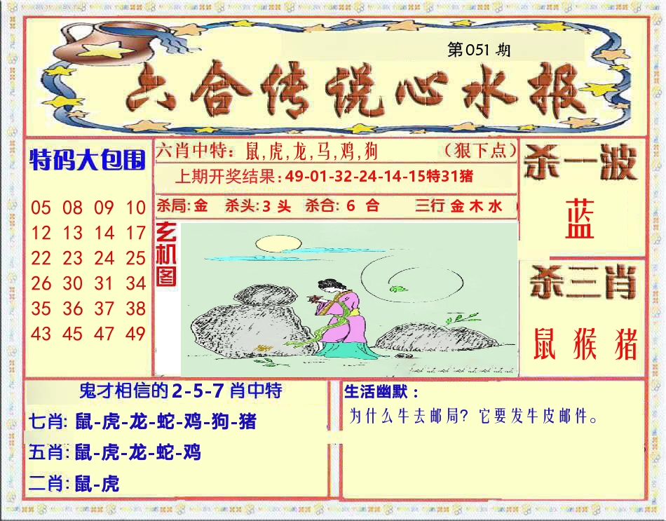 六合传说心水报 第51期