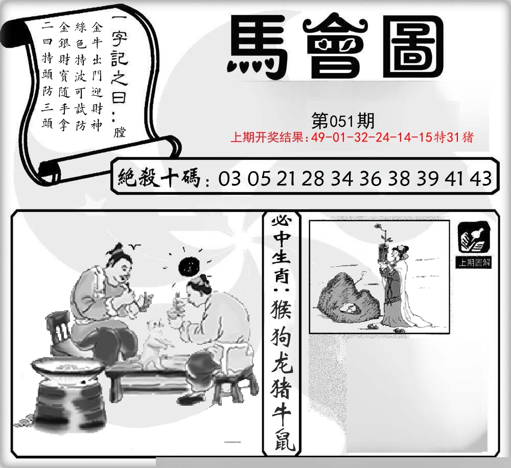 马会图 第51期