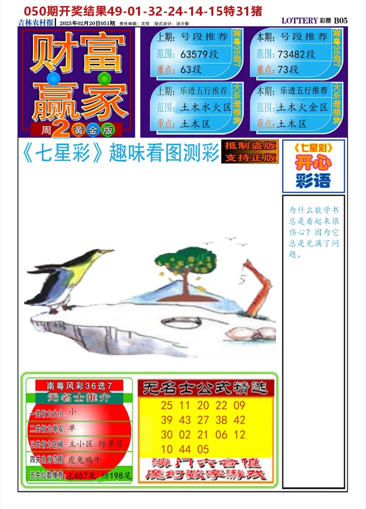 七星彩图A 第51期