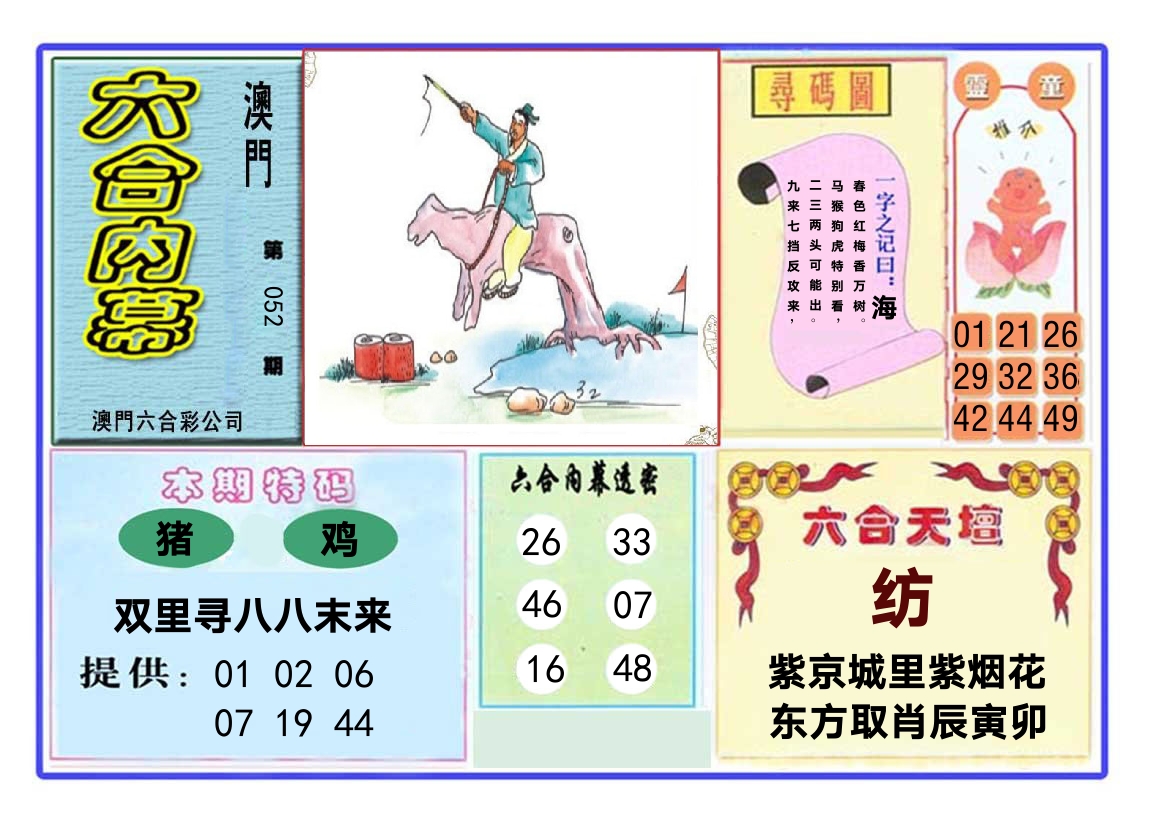 六合内幕 第52期