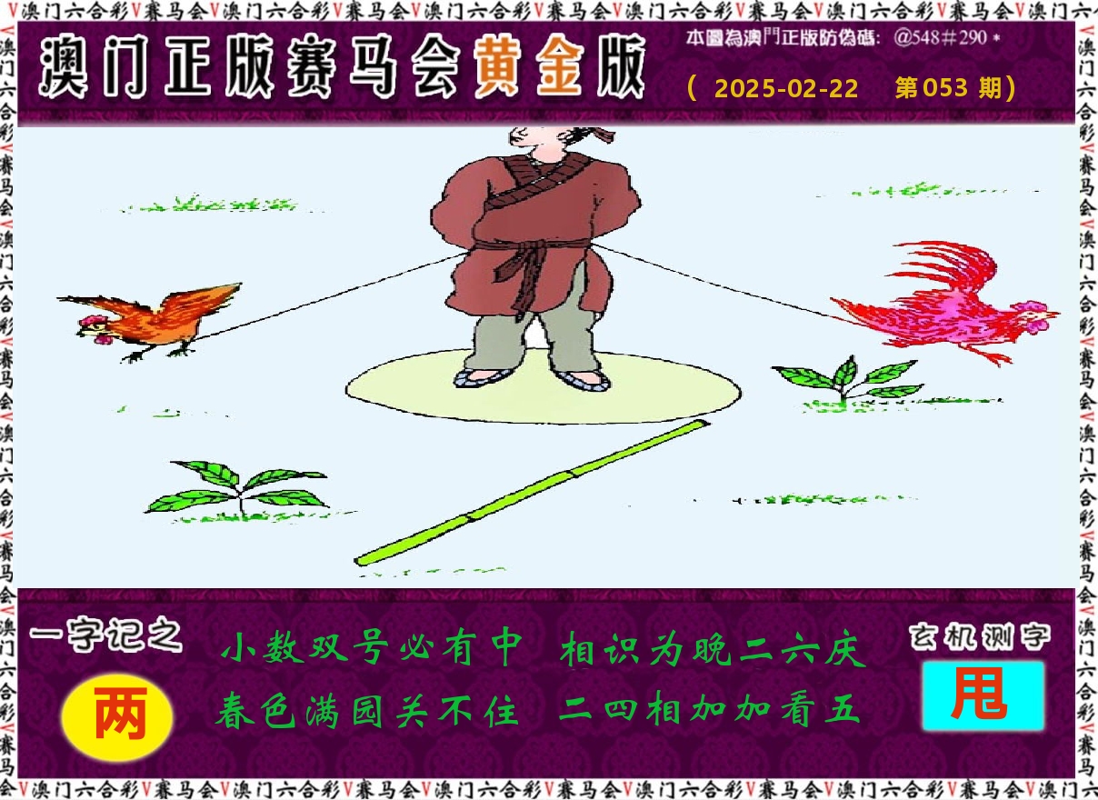 赛马会黄金版 第53期