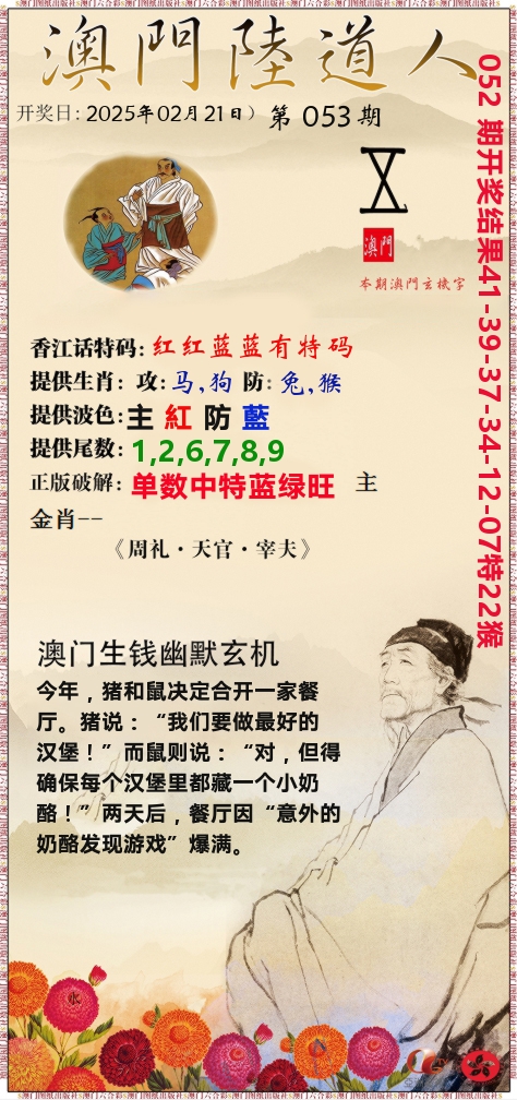 澳门陆道人 第53期