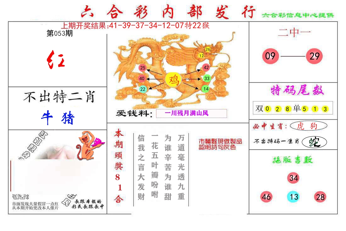 六合彩内部发行 第53期
