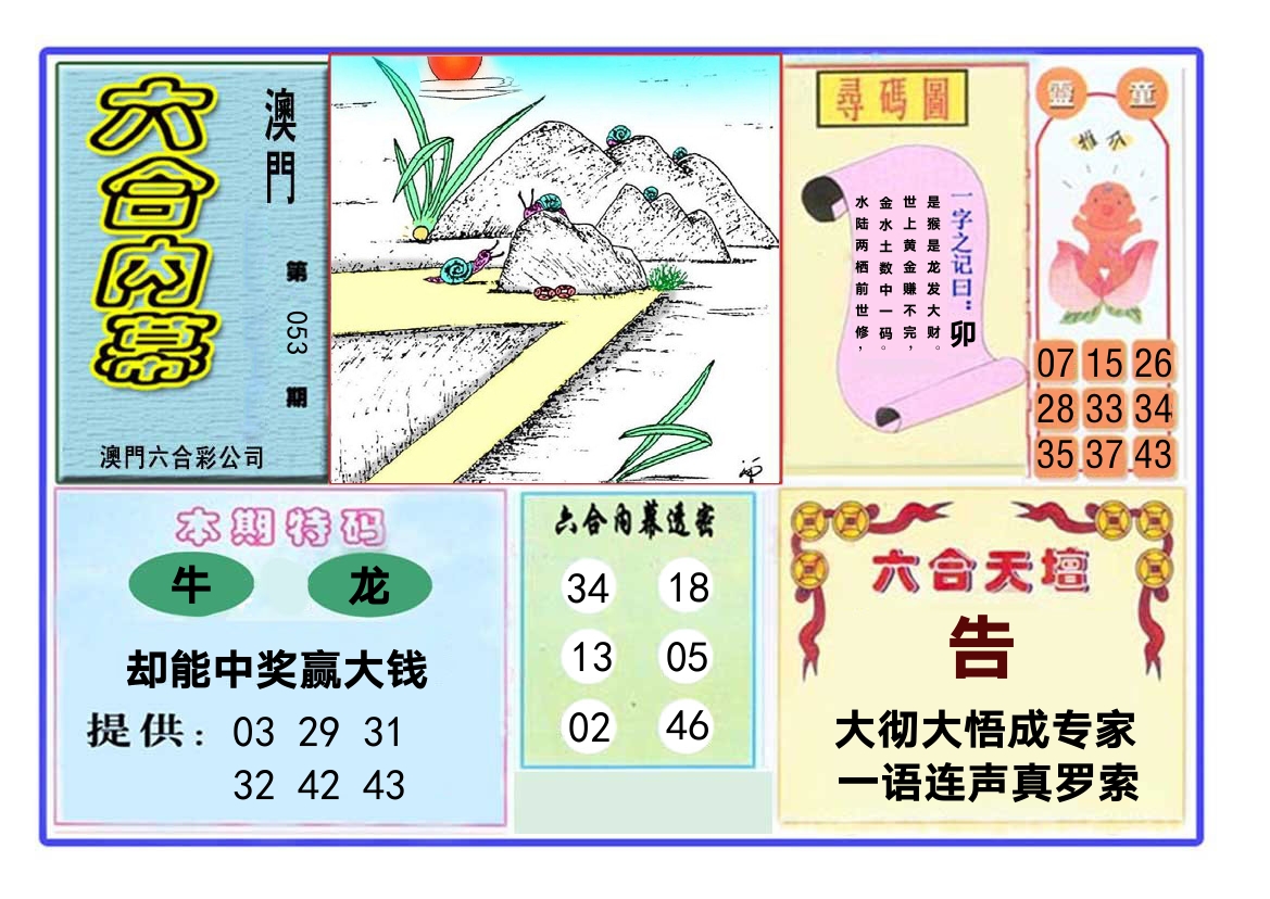 六合内幕 第53期