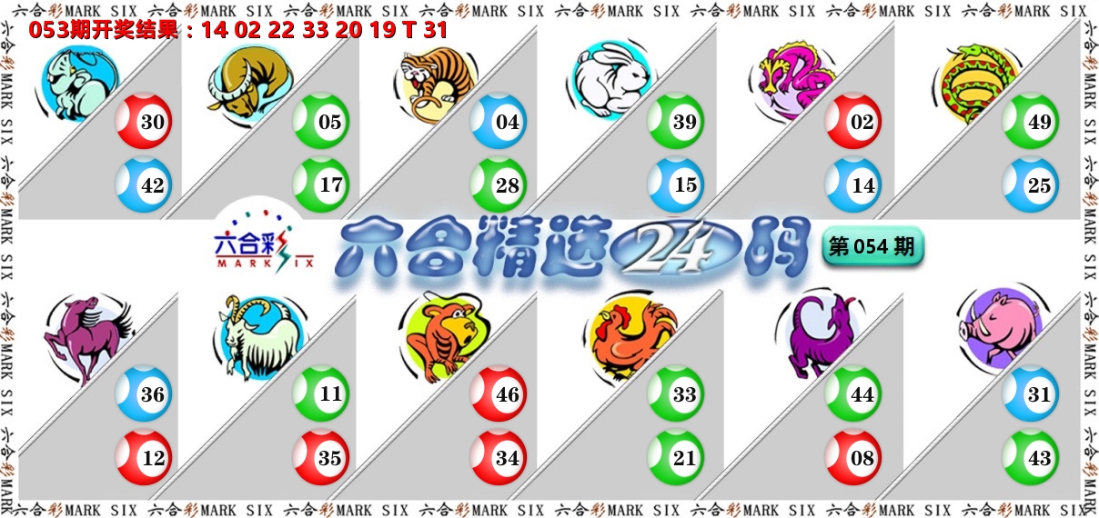 六合精选24码 第54期