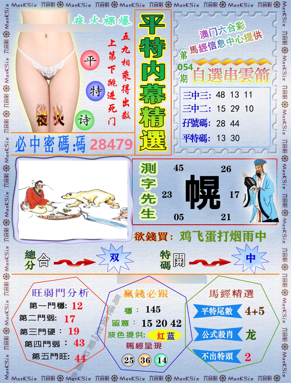 平特内幕精选 第54期