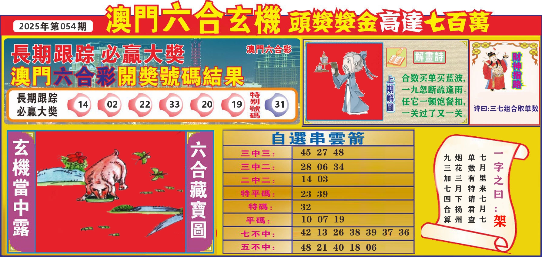 七星彩图C 第54期