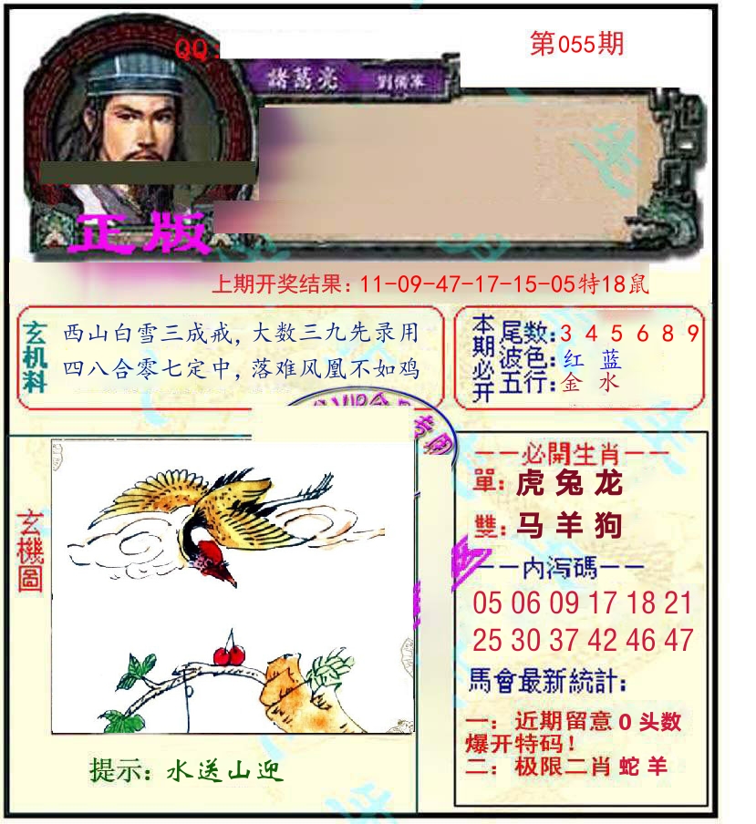 诸葛亮玄机 第55期