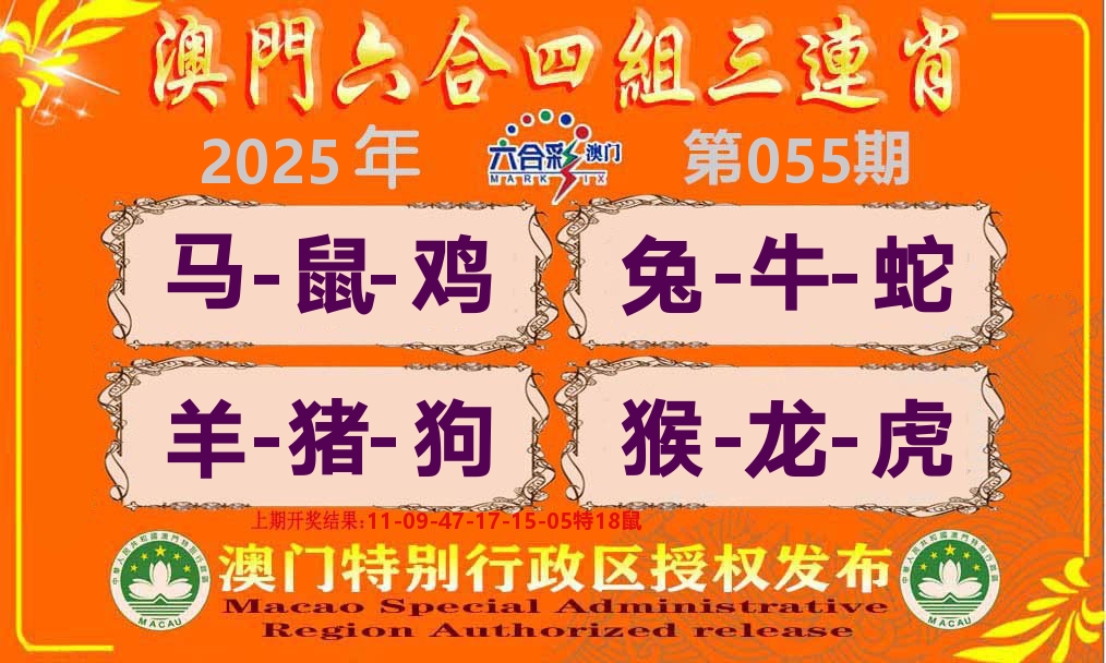 六合三连肖 第55期