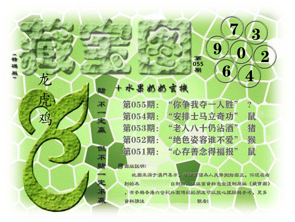 藏宝图奶奶玄机 第55期