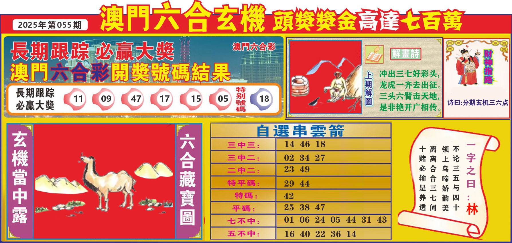 七星彩图C 第55期