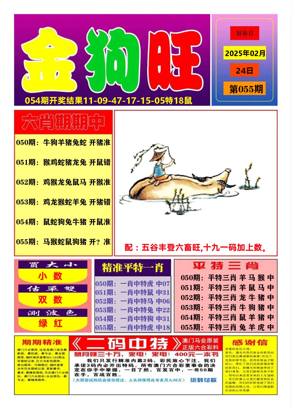 澳门金狗旺A 第55期