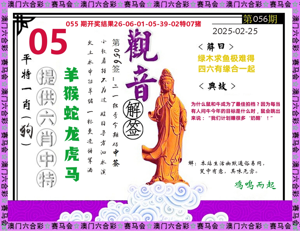 观音解签 第56期