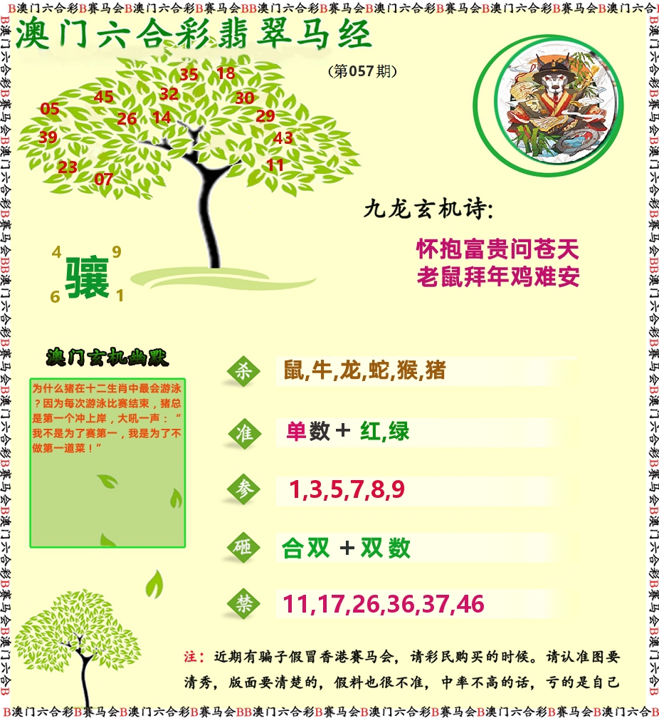 翡翠马经 第57期