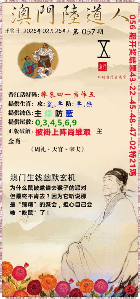 澳门陆道人 第57期