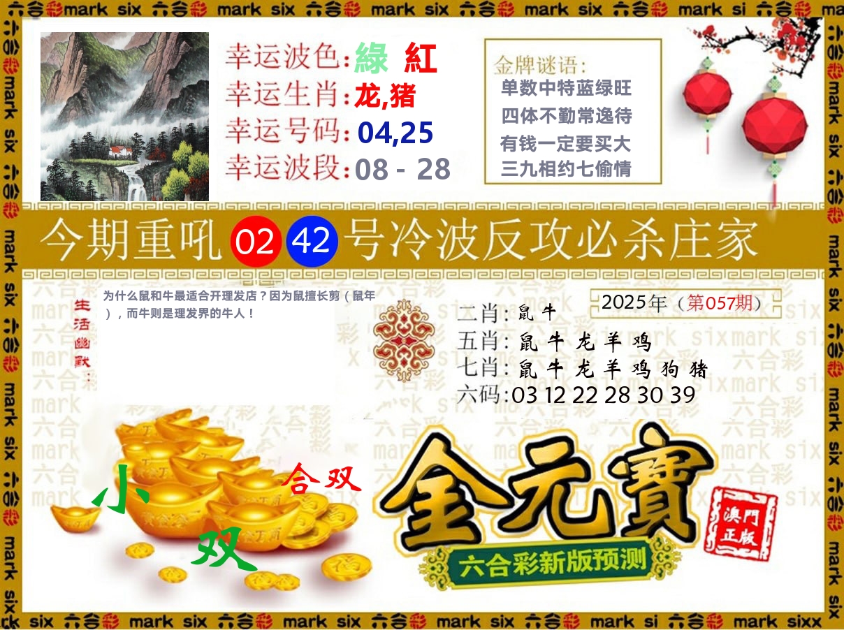 金元宝 第57期