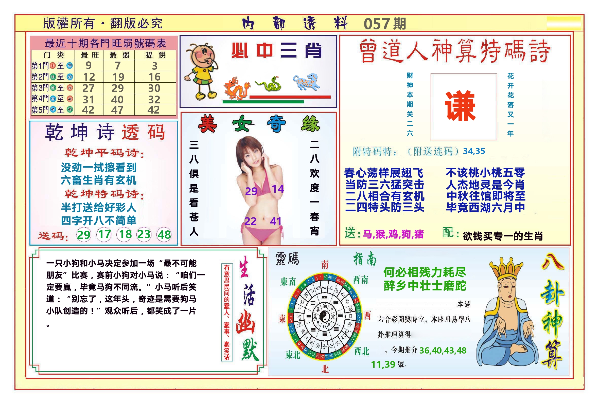 澳门内部透料B 第57期