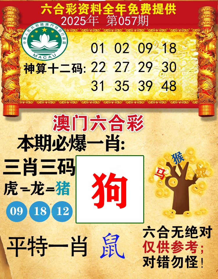 澳门必爆 第57期