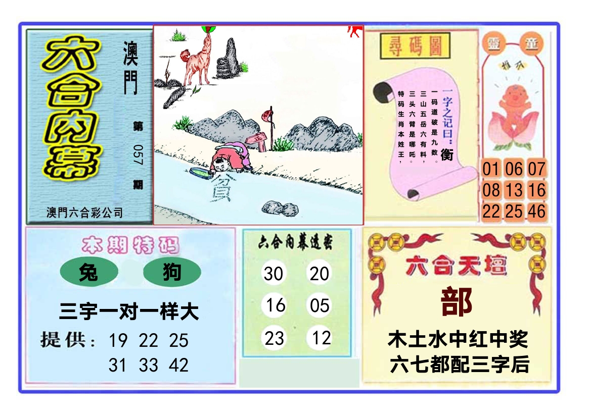六合内幕 第57期