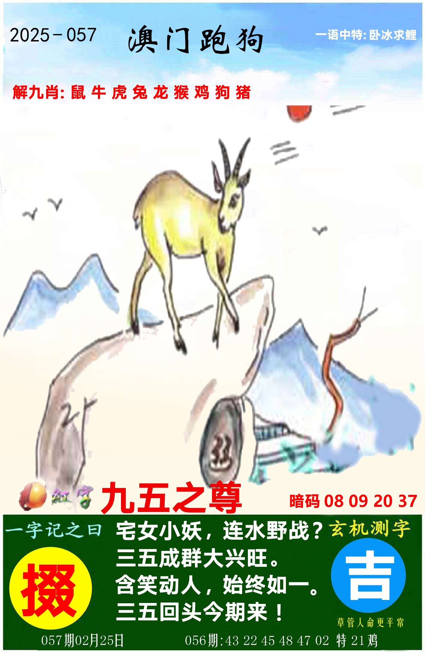 澳门跑狗图 第57期