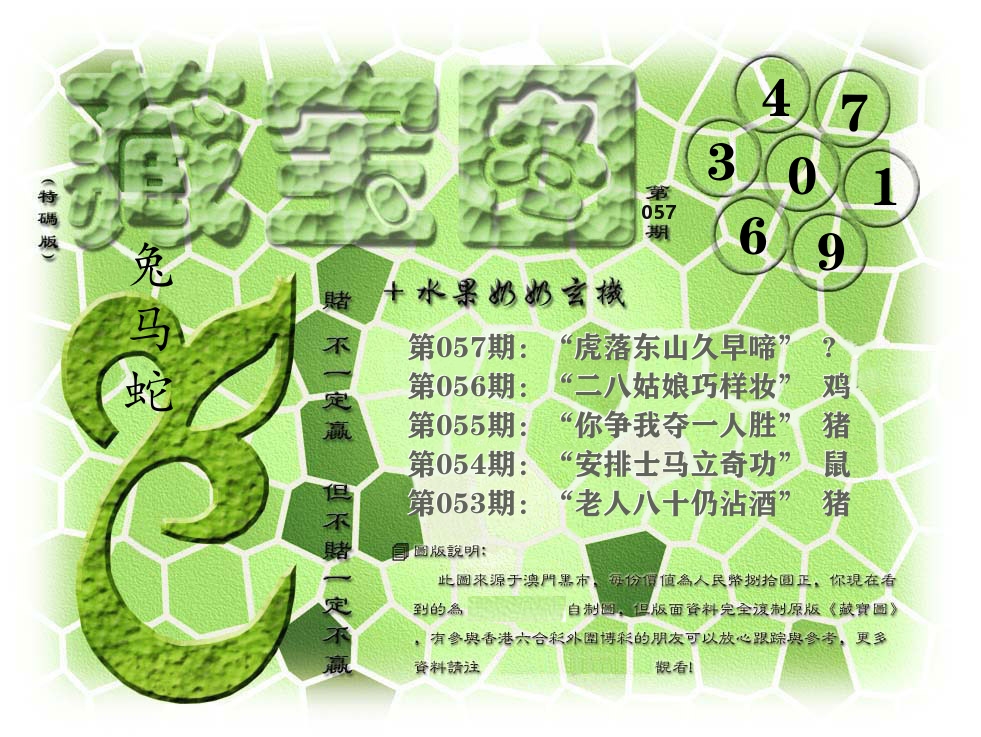 藏宝图奶奶玄机 第57期