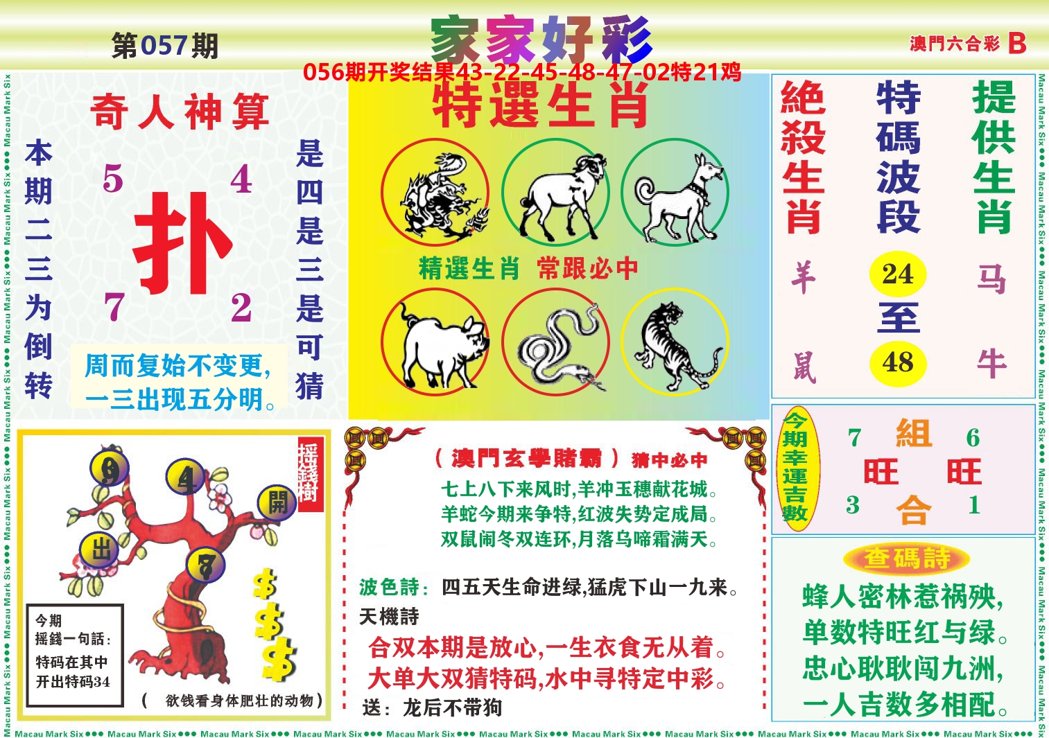 家家好彩B 第57期