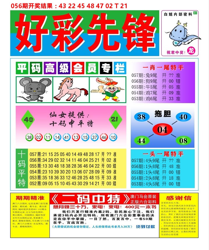 好彩先锋D 第57期