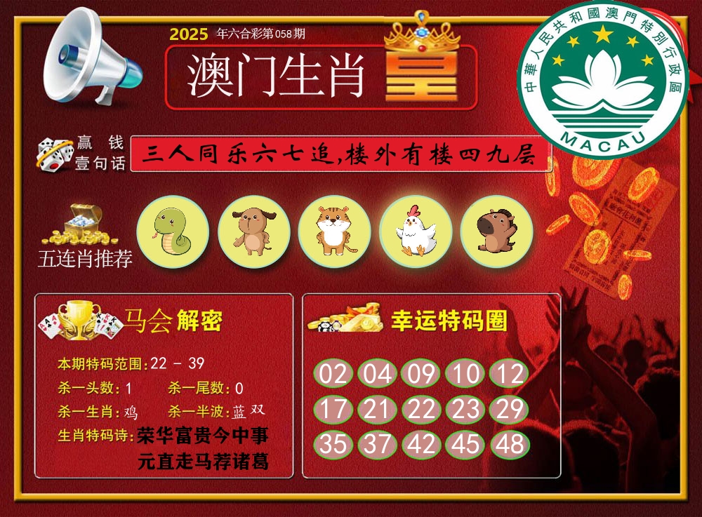 澳门生肖皇 第58期