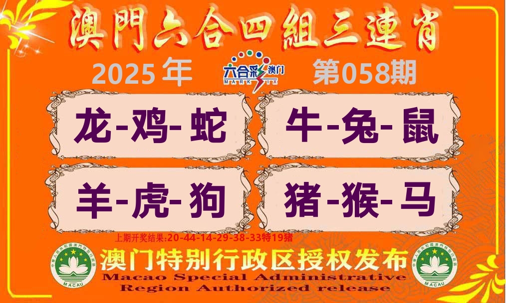 六合三连肖 第58期