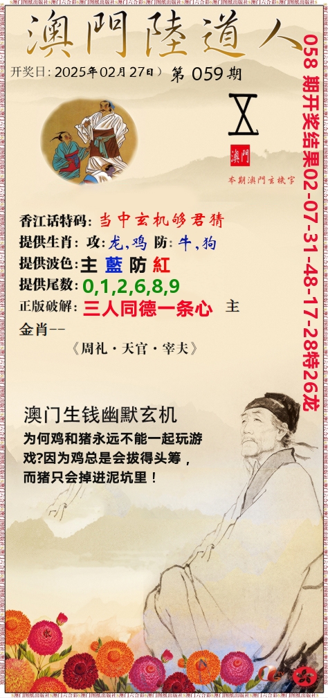 澳门陆道人 第59期