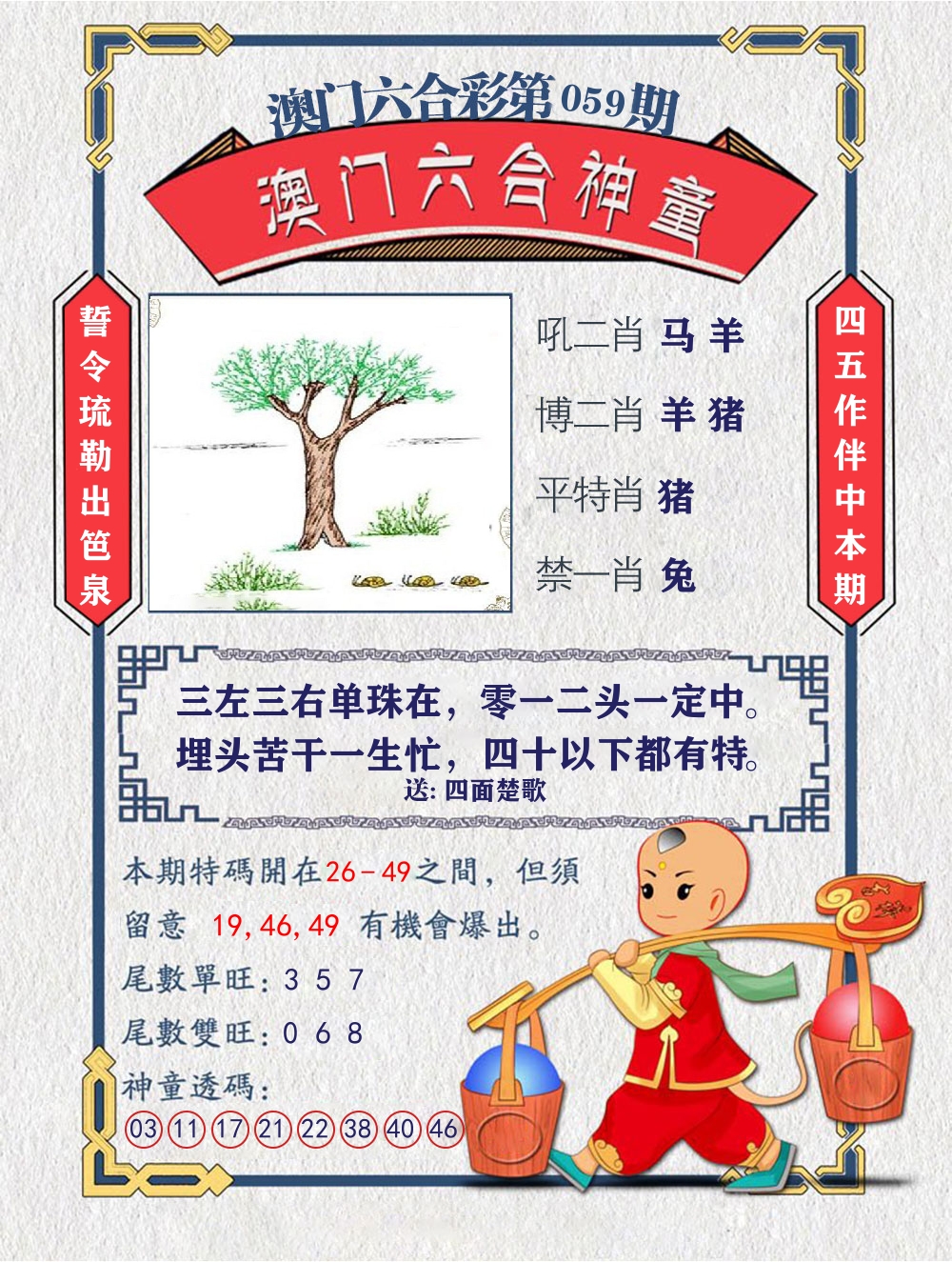 六合神童 第59期