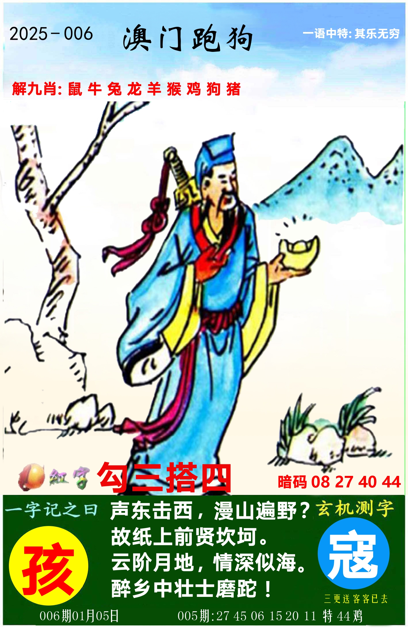 澳门跑狗图 第6期