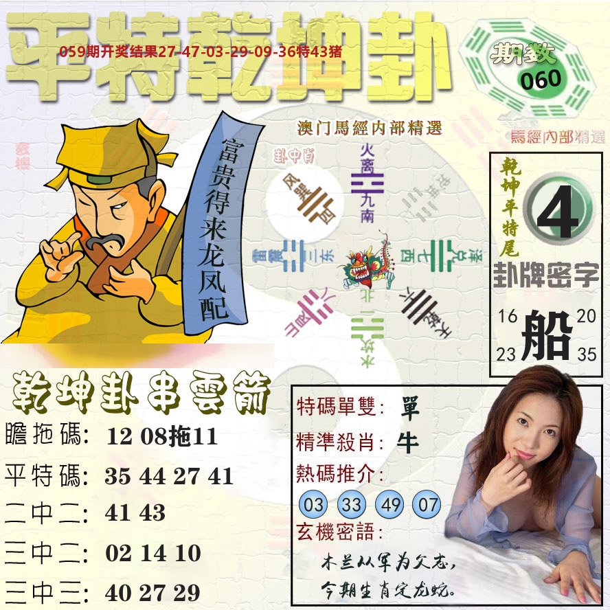平特乾坤卦 第60期