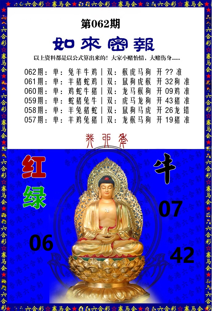 如来密报 第62期