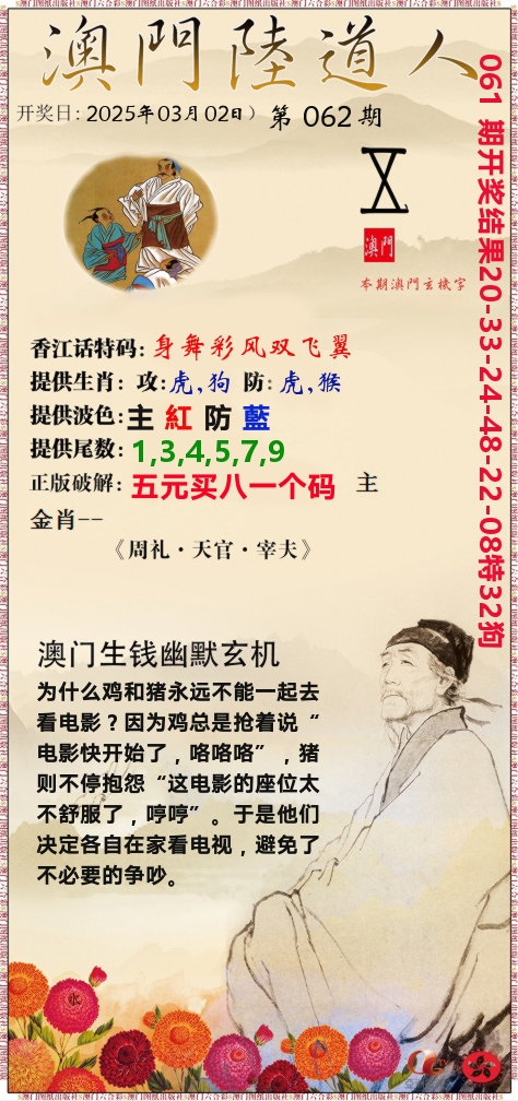澳门陆道人 第62期